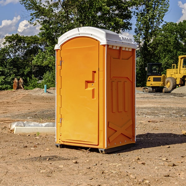 how can i report damages or issues with the portable toilets during my rental period in Oliver